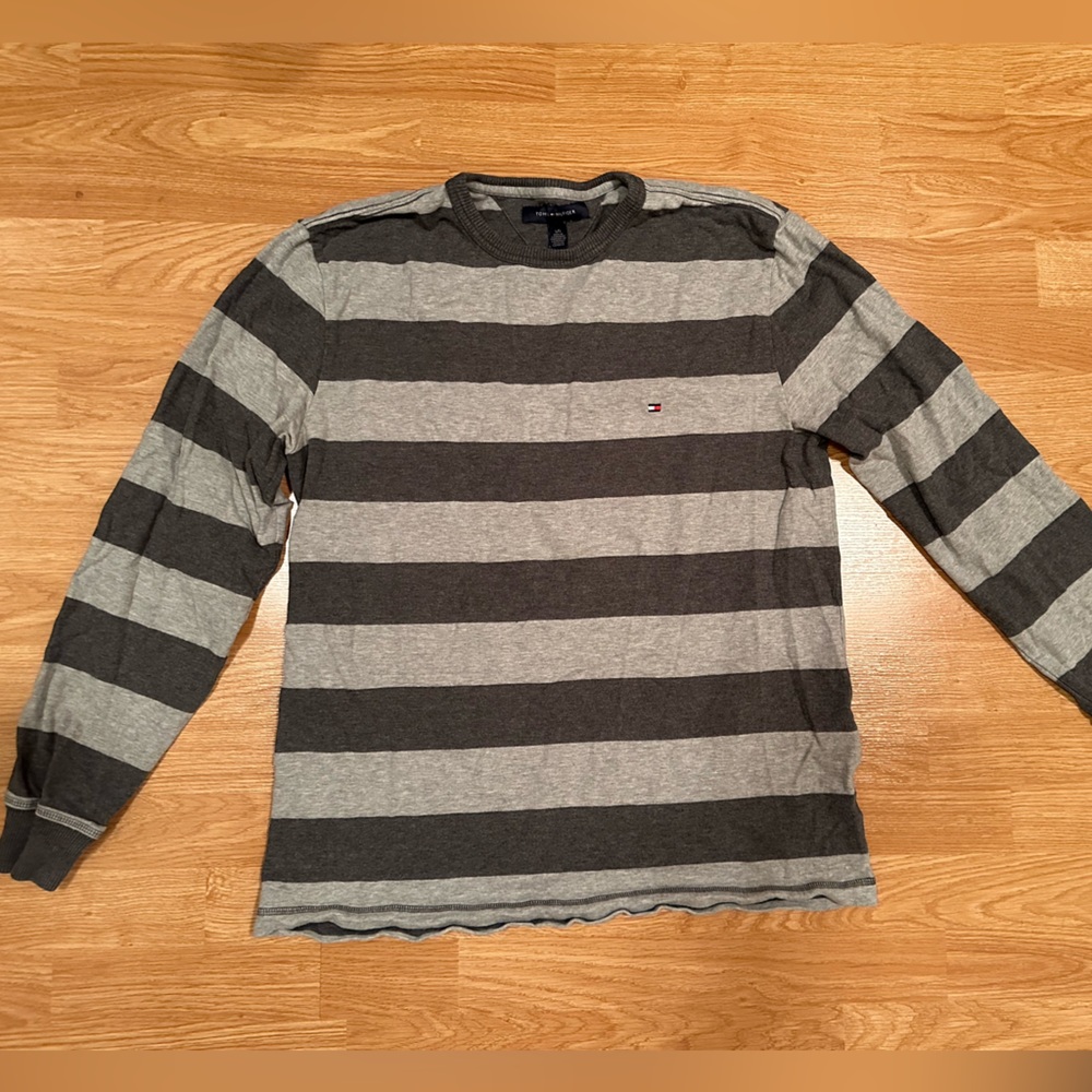 Tommy Hilfiger grey striped sweater